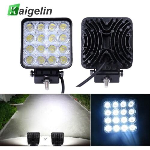 2 PCS/LOT 48W Spotlight 16 X 3W Vehicle LED Work Light Bar Drive Lamp Spot Light For Motorcycle Driving Offroad Cars Boat SUV