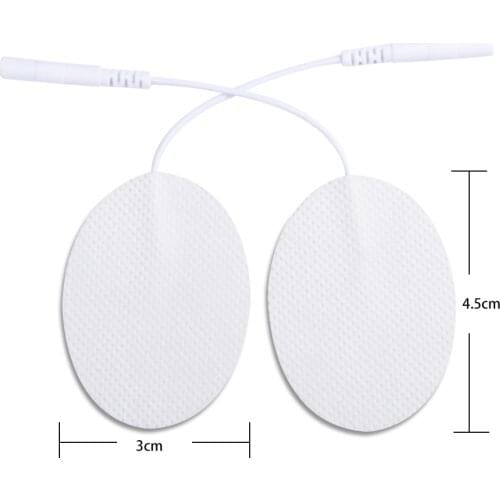 20 Pieces TENS Electrodes Pads Size 3cm*4.5cm With Plug Hole 2.0mm For TENS/EMS Machines