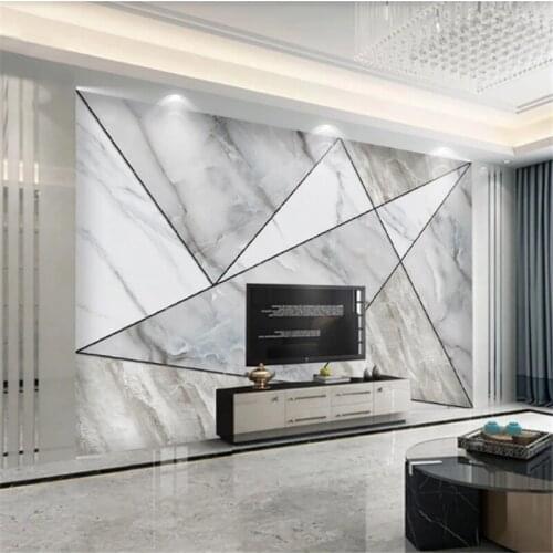 Wellyu Custom wallpaper 3d modern high definition simple creative geometric jazz white stone pattern background wallpaper