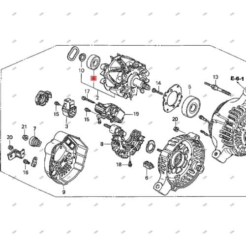 Car Generator bearings Engine half bearing Connecting rod bearing hon daa cur a Crankshaft connecting rod