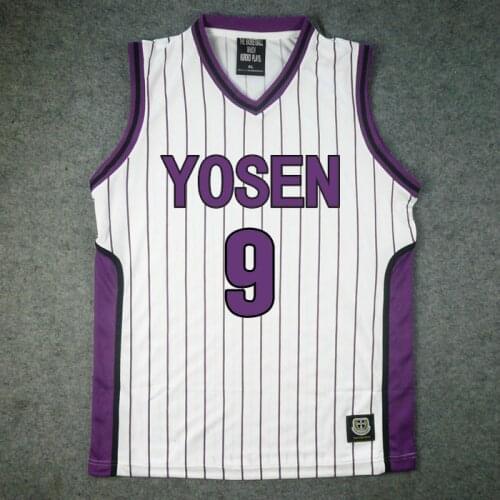 Anime KUROKOS BASKETBALL Kuroko No Basuke Cosplay Yosen School #9 Murasakibara Atsushi Basketball Uniform Jersey Sportswear Top