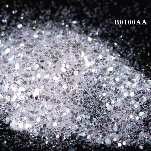 Sparkly Silver Nail glitter powder DIY Nail Art Flash Shiny Sequin Paillettes for Nails Make up Decoration Gliiter 500g/bag