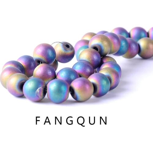 Natural Stone 8mm Hematite Beads Matte Round Beads for DIY Necklace Bracelet Jewelry Making Accessories Per Strand Pick Size