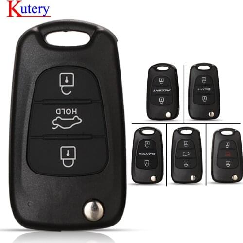 Kutery 15pcs Remote Key Shell For Hyundai I20 I30 IX35 I35 Accent Solaris Elantra Sonata Santa Fe Flip Folding Remote Key Case