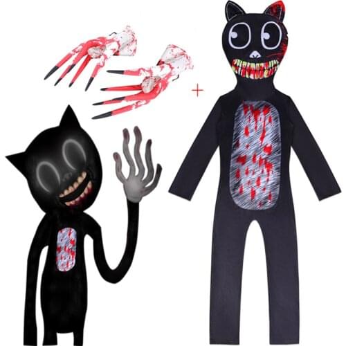Halloween Costumes for Kids Siren Head Cosplay Bodysuit Boys Girls Anime Black Cat Character Fancy Dress Carnival Party Clothing