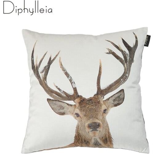 Diphylleia Nordic Simple Sofa Throw Pillow Davids Deer Digital Printing American Style Cushion Covers Modern Living Room Deco