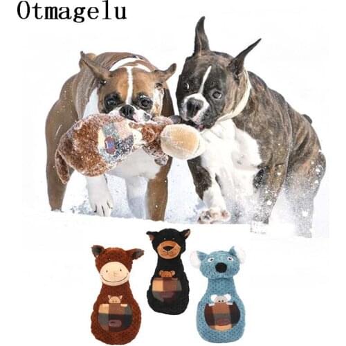 Cute Plush Soft Dog Toy interactive Toy For Large Dog Puppy Funny training Bite Resistant Chew Squeak Pet Supplies