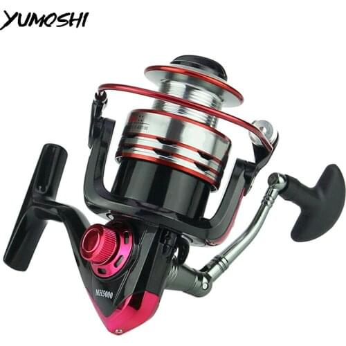 YUMOSHI Metal Spool Spinning Reels Saltwater Carp Fishing Reel 10+1BB 5.2:1 Coil Fishing Accessories Sea Stainless Steel Handle