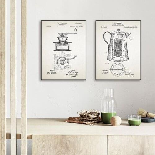 Coffee Vintage Nordic Style Poster Prints Modern Kitchen Wall Artwork Canvas Painting Modular Picture Restaurant Home Decor