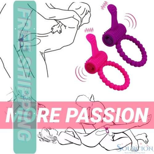 SWT Penis Ring Cock Intense Clit Stimulation Silicone Tongue Vibrator Sex Fidget Toys For Couple Adult Product Delay Ejaculation