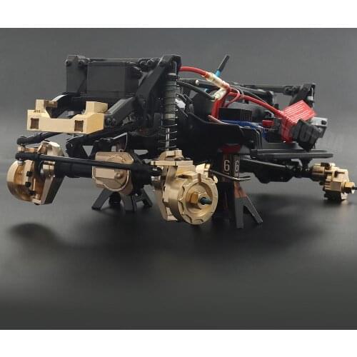 Brass Heavy Duty Counter Weight Set Portal Drive Axle Housing Bumper Mount for 1/10 RC Crawler Traxxas TRX4 TRX6 Upgrade Parts