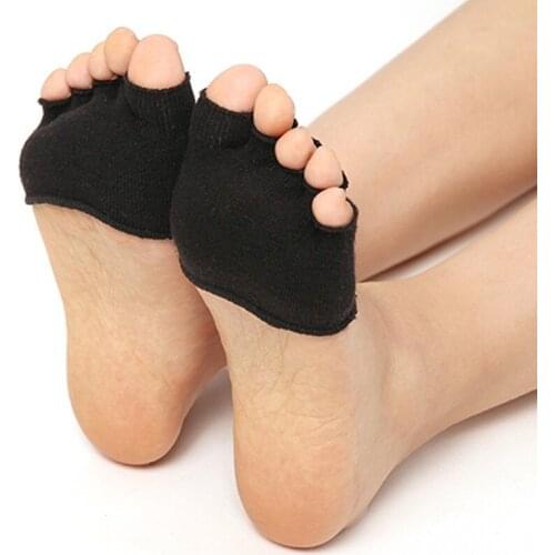 Half Toe Socks Womens Shallow Mouth Invisible Soles Foot Sock Summer Low-Cut High Heels