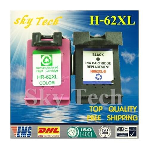 One set Remanufactured ink cartridge suit for HP62XL B HP62XL C , For HP 5640 5660 7640 5540 5544 5545 5740 5741 5745 5546 5548
