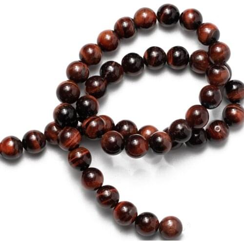 Wholesale Natural Stone Red Tiger Eye Beads Round Loose Beads 4 6 8 1012 14 16mm for Jewelry Making Necklace Bracelet DIY