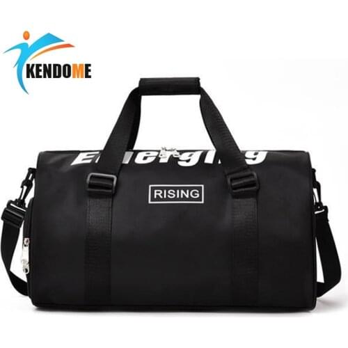 Hot Women Mens Gym Sports Bags Outdoor Fitness Training Shoulder Bag Multi-functional Travel Yoga Handbags with shoes pocket