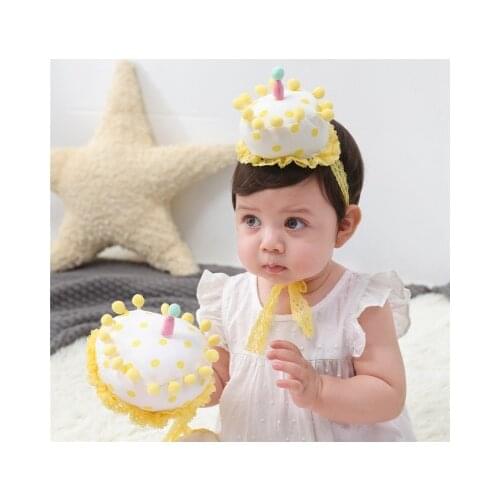 Baby Girl First Birthday cake Party Cap Headband cute Style Birthday funny Hat Baby Hair Accessory