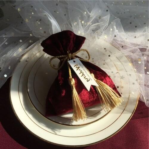 Candy box Silk Gift Bags Candy Jewelry Necklace Rings Beads 50 pcs/lot Candy box cloth bag for Party Supplies gift Bag
