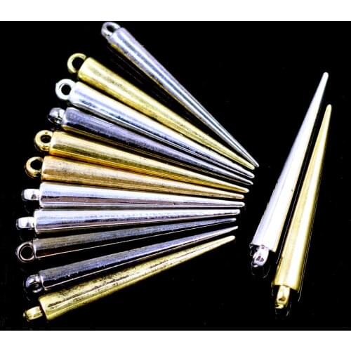 50Pcs Pendants Cone Acrylic Spike Tear Rivet Punk Studs And Spikes Earring Jewelry DIY Making Findings Charms 53x6mm