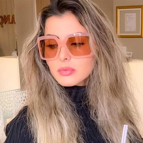 Unique Vintage Big Square Sunglasses Women Oversized Goggles Brand Big Sun Glasses For Female Men Oculos De Sol Feminino 2020