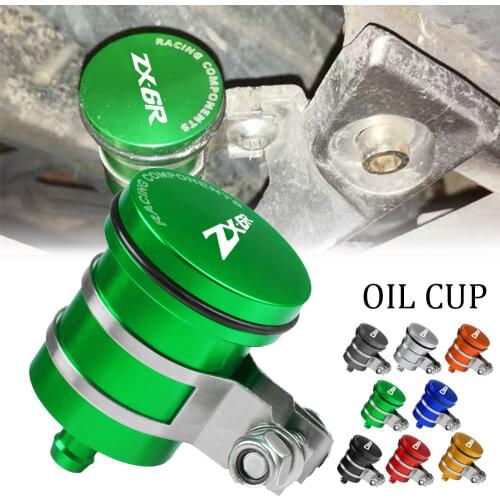 Universal Motorcycle Brake Fluid Reservoir Clutch Tank Oil Fluid Cup FOR KAWASAKI ZX6R ZX-6R ZX 6R 2000 2001 2002 2003 2004-2018