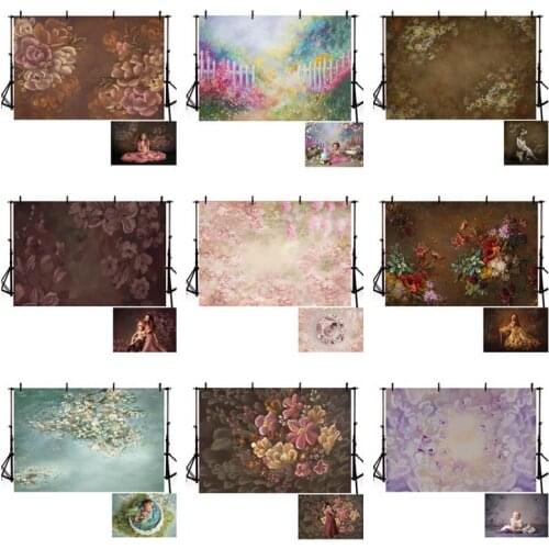 Vintage Flower Backdrop For Photography Props Baby Shower Girls Women Maternity Newborn Portrait Background Photo Shoot Studio