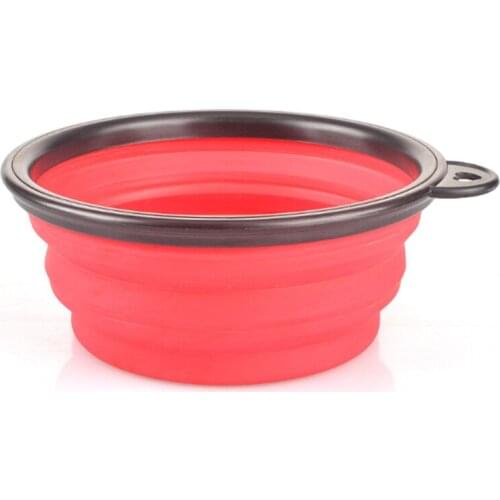 High Quality Luxury Pet Silica Gel Bowl Dog Folding Portable Feeders Bowls For Dogs Six Colors Available Size 13cmX9cmX5.5cm