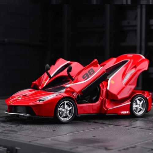 1:32 Alloy Car Model Diecast Sound Light Pull Back Vehicle Children Birthday Christmas Gifts