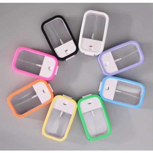 1pcs 45ml White Transparent Spray Bottle Split Bottling Disinfectant Hand Sanitizer Bottle With Silicone Cover