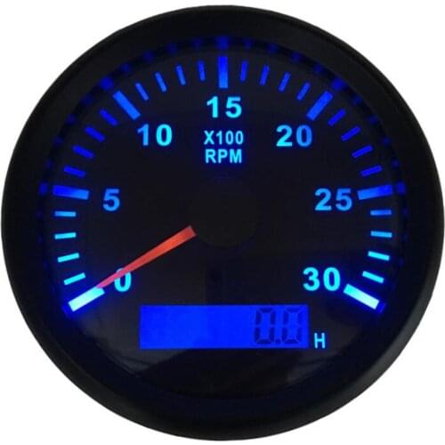 1pc Waterproof Tachometers 9-32V Tuning Gauges 0-3000RPM Revolution Meters 85mm for Auto or Boat 3 Color for You to Choose