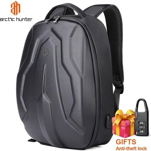 2021 Mens EVA Hard Shell Laptop Backpack Waterproof Male USB Charging School Bags College Bags Men Travel Mochila schoolbag