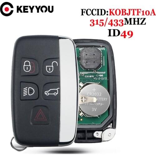 KEYYOU 315/434MHz Car Remote Key Fit For Land Rover Discovery 4 Freelander for Range Rover Sport Evoque Smart key Fob