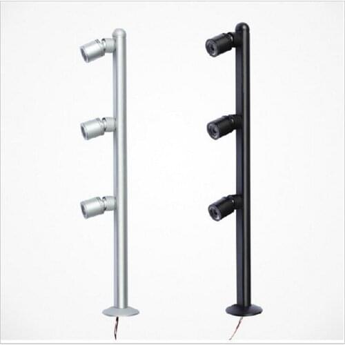 Free shipping 2pcs/lot 85-245Vac input LED cabinet spot lamp ,showcase spot lamp ,jewelry spot light adjustable angle