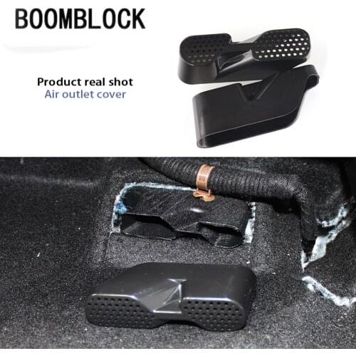 BOOMBLOCK 2pcs/set Car Covers Trim Air Outlet Carbon Stickers For Mazda CX-5 CX5 CX-4 2013-2017 2018 For Mazda 6 Atenza AXELA