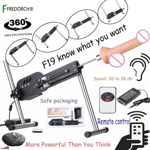 Fredorch Fuckmachine F19 Automatic Telescopic Remote Control Sex Machine for Women -45 to+90 Degree Angle Adjustable with Dildos