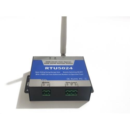 GSM Gate Opener Relay Switch Remote On/Off Switch Access Control Wireless Door Opener By Free Call SMS RTU5024 SIM card control