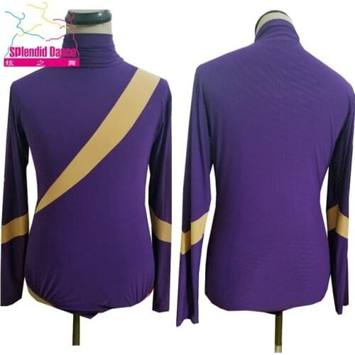 Customized Latina Dance Shirt For Men Ballroom Competition Clothes Performance Costume Salsa Dance Wear Dancer Outfits DL7030