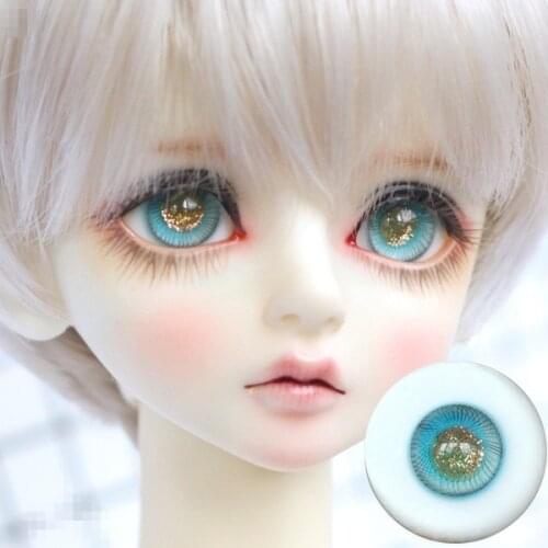 BJD doll eyes suitable for 1/3 1/4 and 1/6 size fashionable new firefly stone glass eyes human style green eyes 14MM 16MM