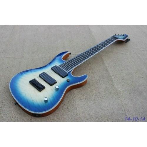 Best 8 string electric guitar ,with real abalone pearl binding,quilt flame body and head top,high grade quality!Real photo shows