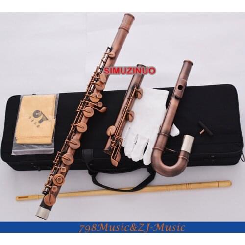 Professional New Bass Flute C Key Off Set G key Italian Pad With Case