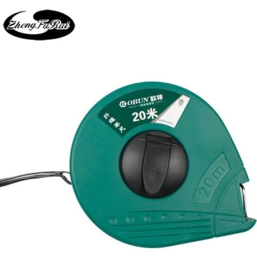Obon hand leather tape measure soft cloth ruler construction site engineering measurement box ruler 50m fiber disc ruler
