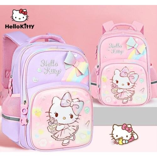 Anime Hello Kitty Girls Backpack Primary School Kindergarten Princess Schoolbag