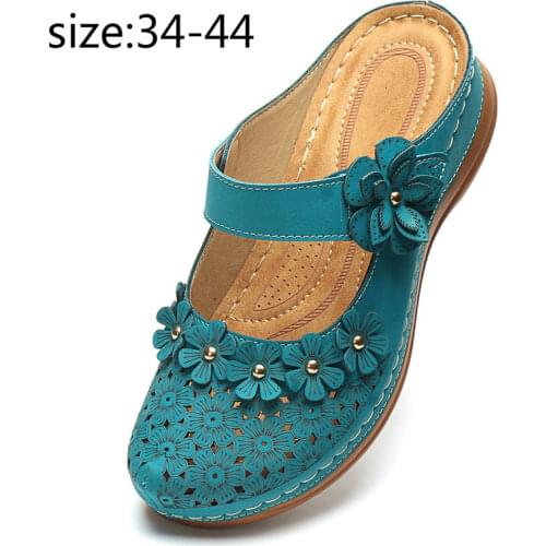 Summer Women Slipers Wedges Sandals Hollow Platform Peep Toe Flower Slides Outdoor Beach Female Ladies Shoes Zapatos De Mujer