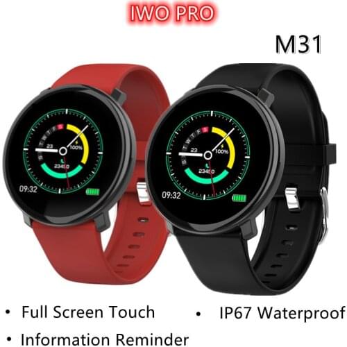 IWO PRO M31 Smart Watch IP67 Waterproof Multiple Sports Mode Full Screen Touch Heart Monitor Smartwatch PK Apple HUAWEI Watch