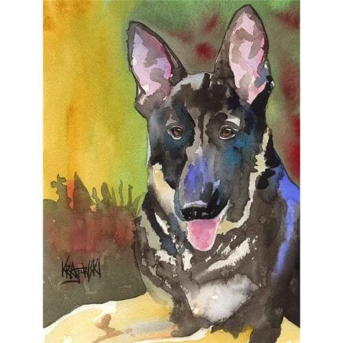 Animal German Shepherd Printed Fabric 11CT Cross Stitch Kit Embroidery DMC Threads Sewing Hobby Handmade Handicraft Sales Gift