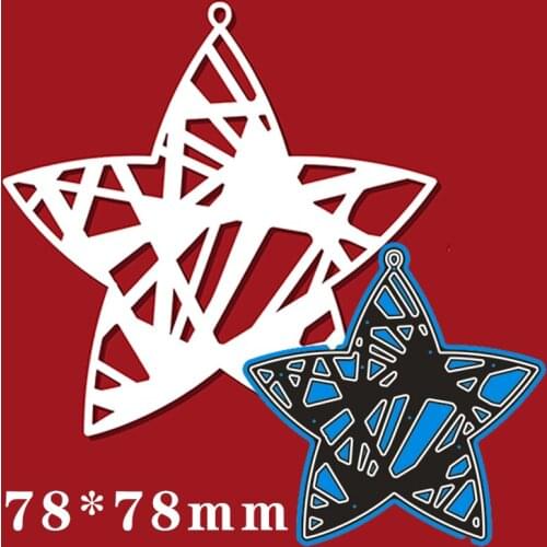 78*78mm STAR CARD Metal Cutting Dies and Stamps Stencil for DIY Scrapbooking Photo Album Embossing Paper Card