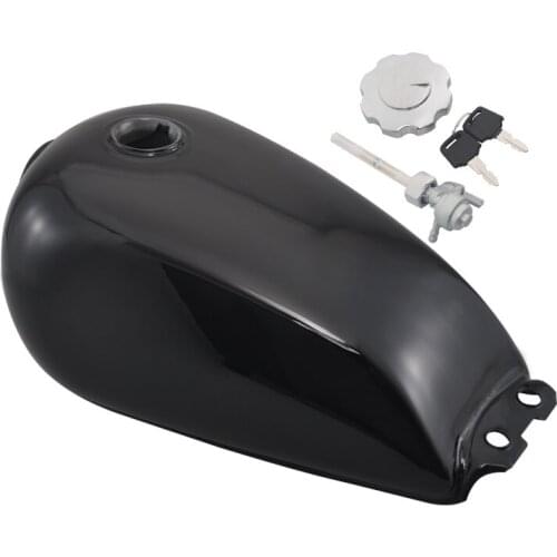 9L Motorcycle Aluminum Fuel Oil Gas Tank Vintage Gas Tank & Cover Keys Mounting Hardware For Suzuki GN 125