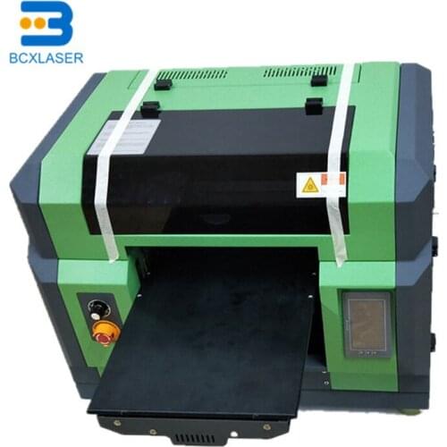 High quality Automatic A3 UV flatbed printer for leather, t shirt, garment, cloth, wood, glass, phone case cover