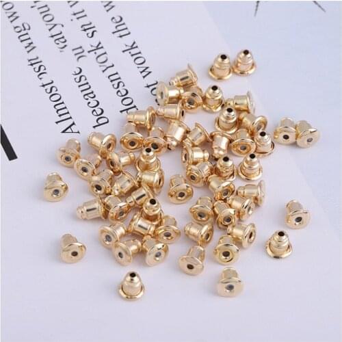 300pcs/lot Earring Back Stoppers for Stud Earrings Earnuts Butterfly Bullet Flat Ear Plugs DIY Jewelry Findings Earring Findings