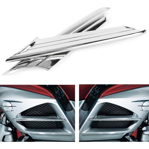 Goldwing GL1800 Chrome Motorcycle Side Vent Fairing Fins Scoop Accents Trim Cover For Honda 2012 2013 2014 2015 2016 2017