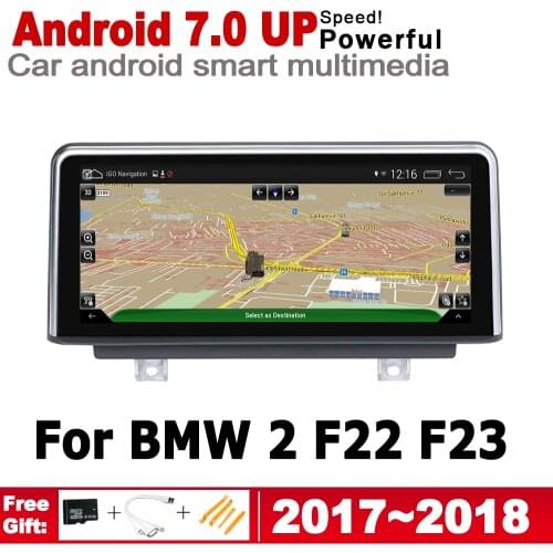 10.25" HD Screen Stereo Android 7.0 up Car GPS Navi Map For BMW 2 F22 F23 2017 2018 EVO Original Style Multimedia Player Auto